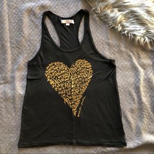 Spiritual gangster XOXO heart racer back tank, sm